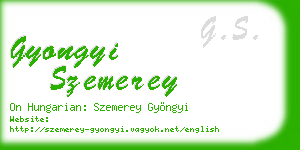 gyongyi szemerey business card