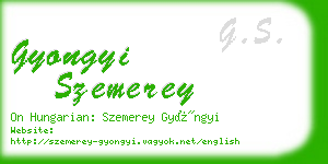 gyongyi szemerey business card